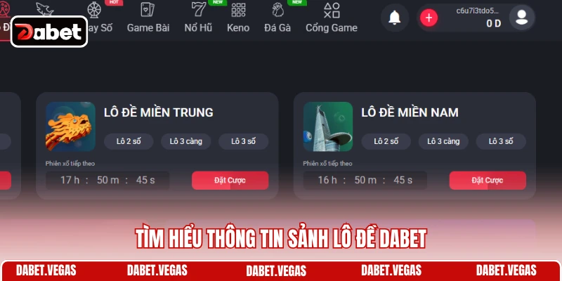 Lô Đề DABET 1 Tìm hiểu thông tin sảnh lô đề DABET